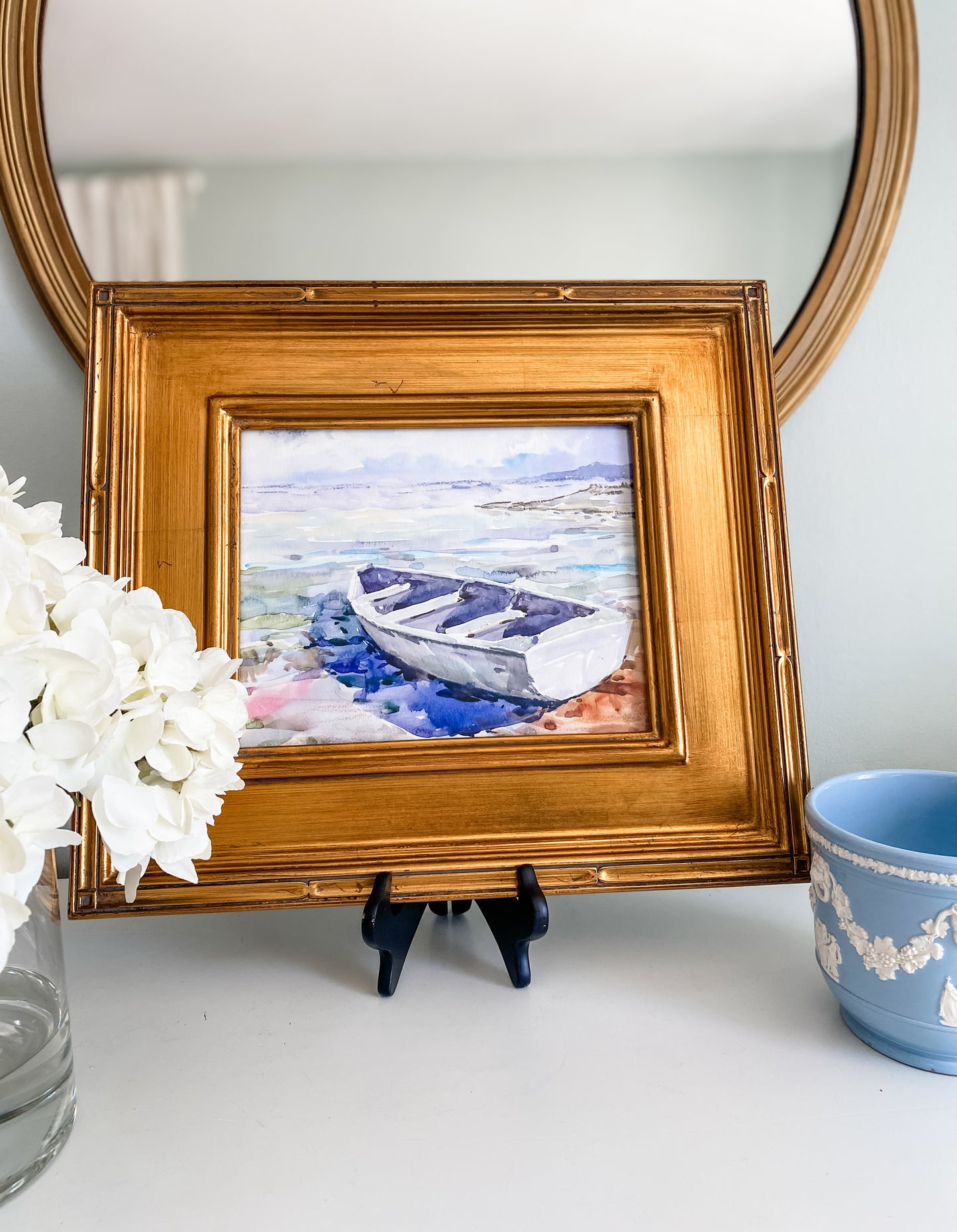 Original Watercolor Boat Painting