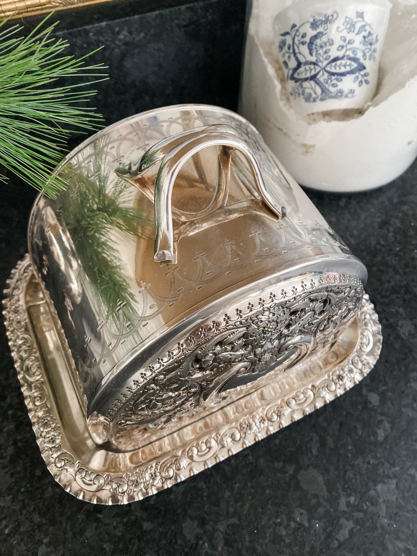 Exceptional Victorian Silver-Plated Cheese Dish, England, Circa 1890