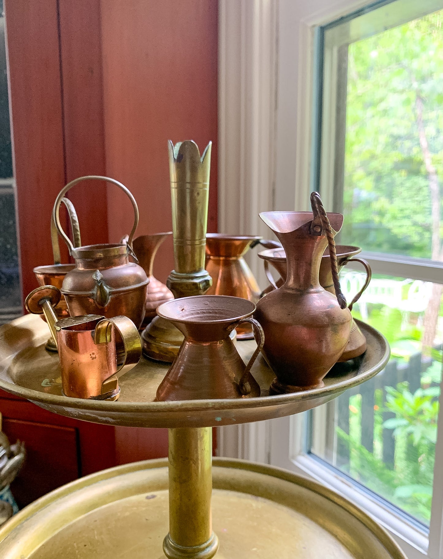 Charming group of 8 Miniature Copper Vessels