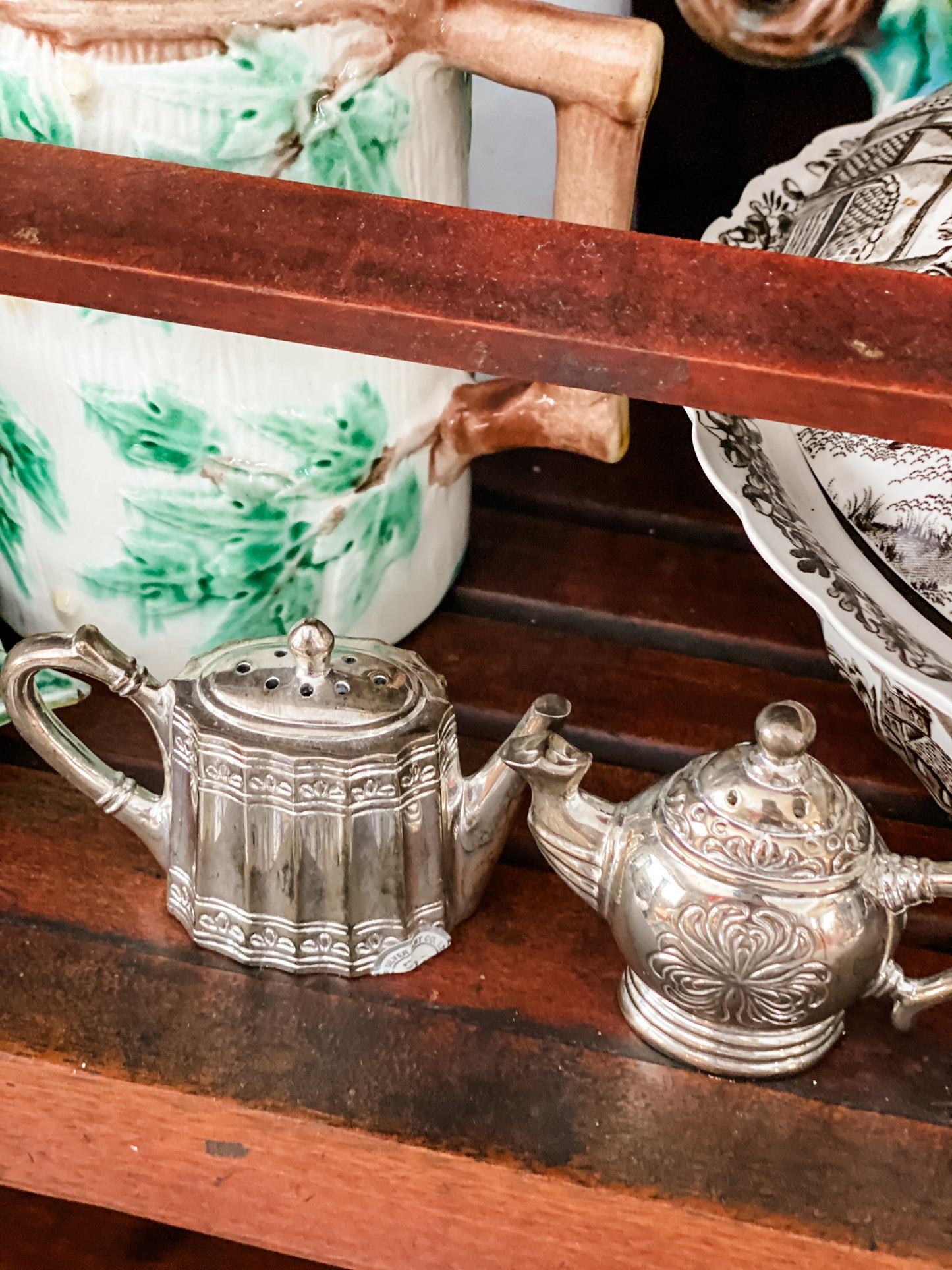 Pair of Teapot Salt and Pepper Shakers