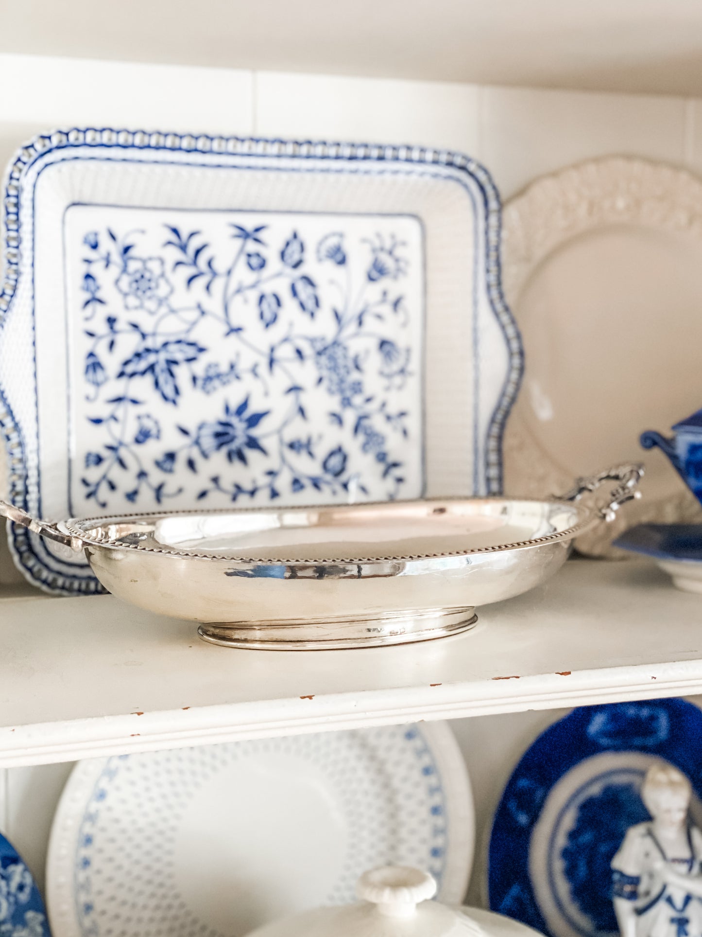 Antique German Greek Key Dish