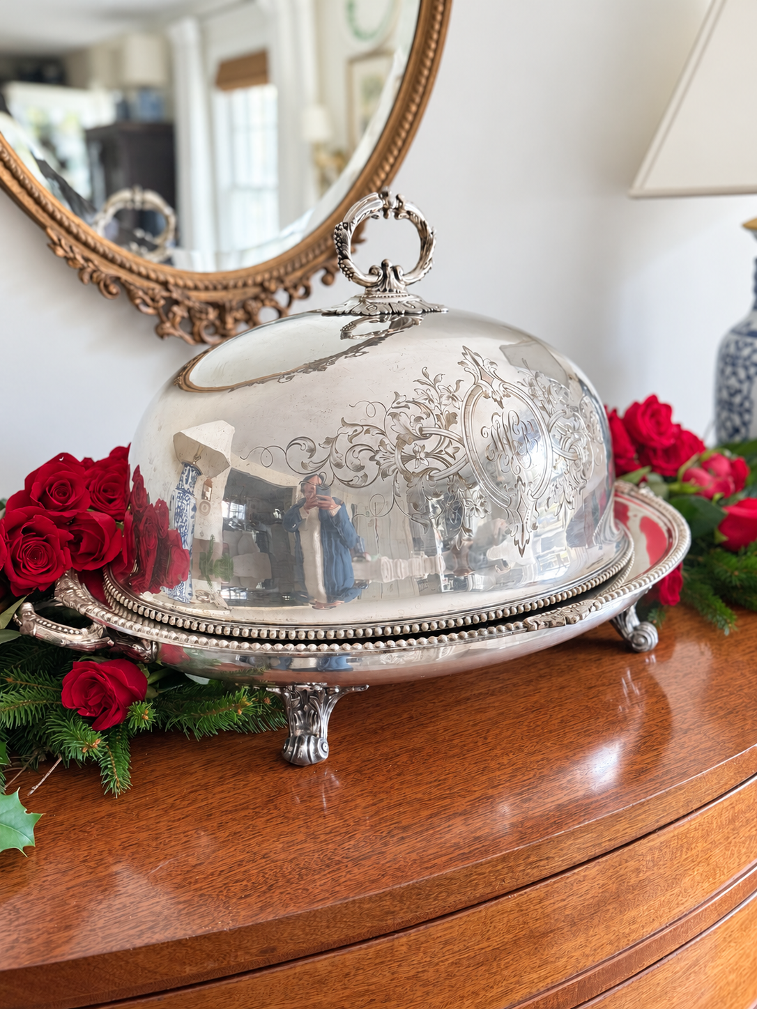 Exceptional Victorian Silver-Plated Meat Dome & Warming Platter