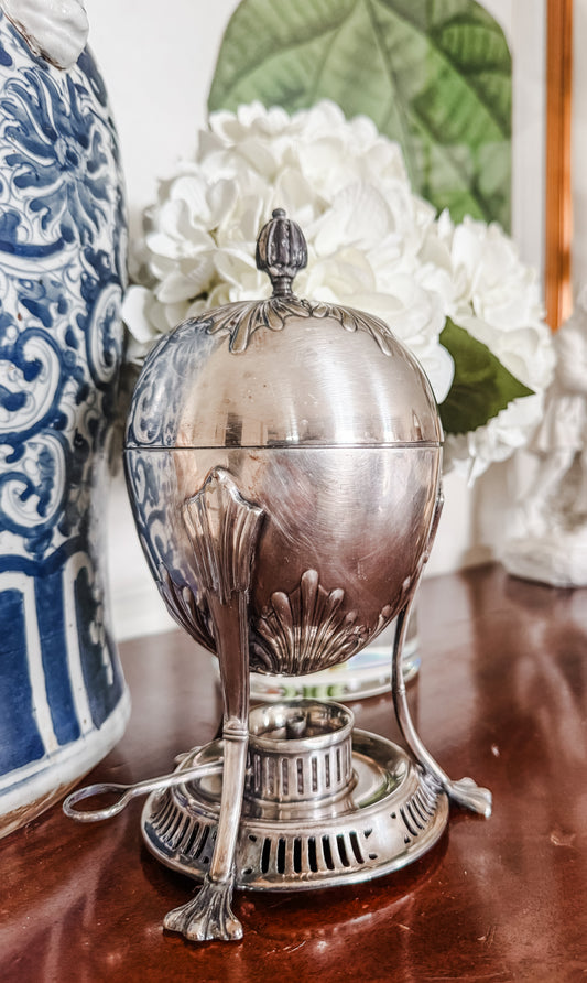 Highly Prized Antique William Hutton & Sons Sheffield Silverplate Egg Coddler