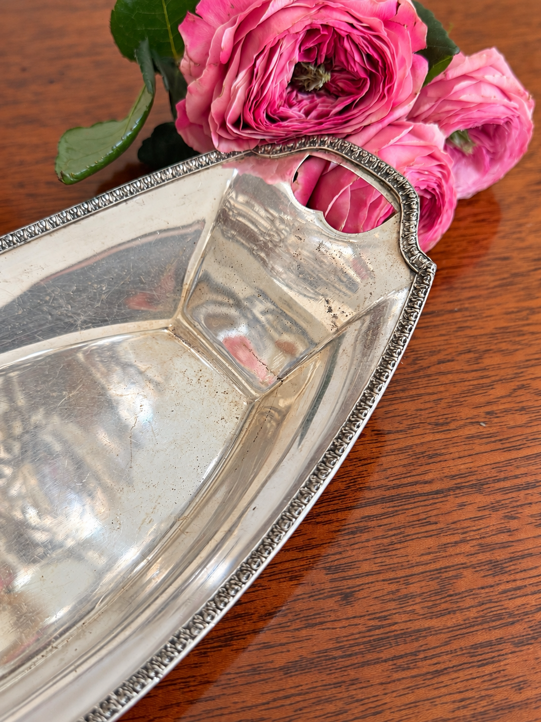 Antique Meriden Silverplate Handled Tray