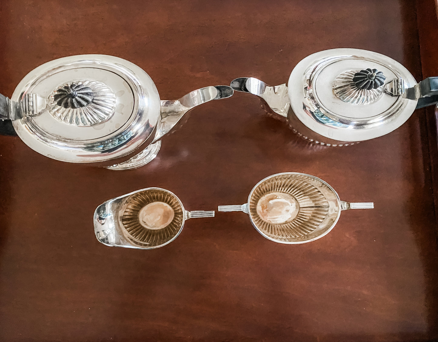 Georgian Style Four-Piece Vintage Tea Set
