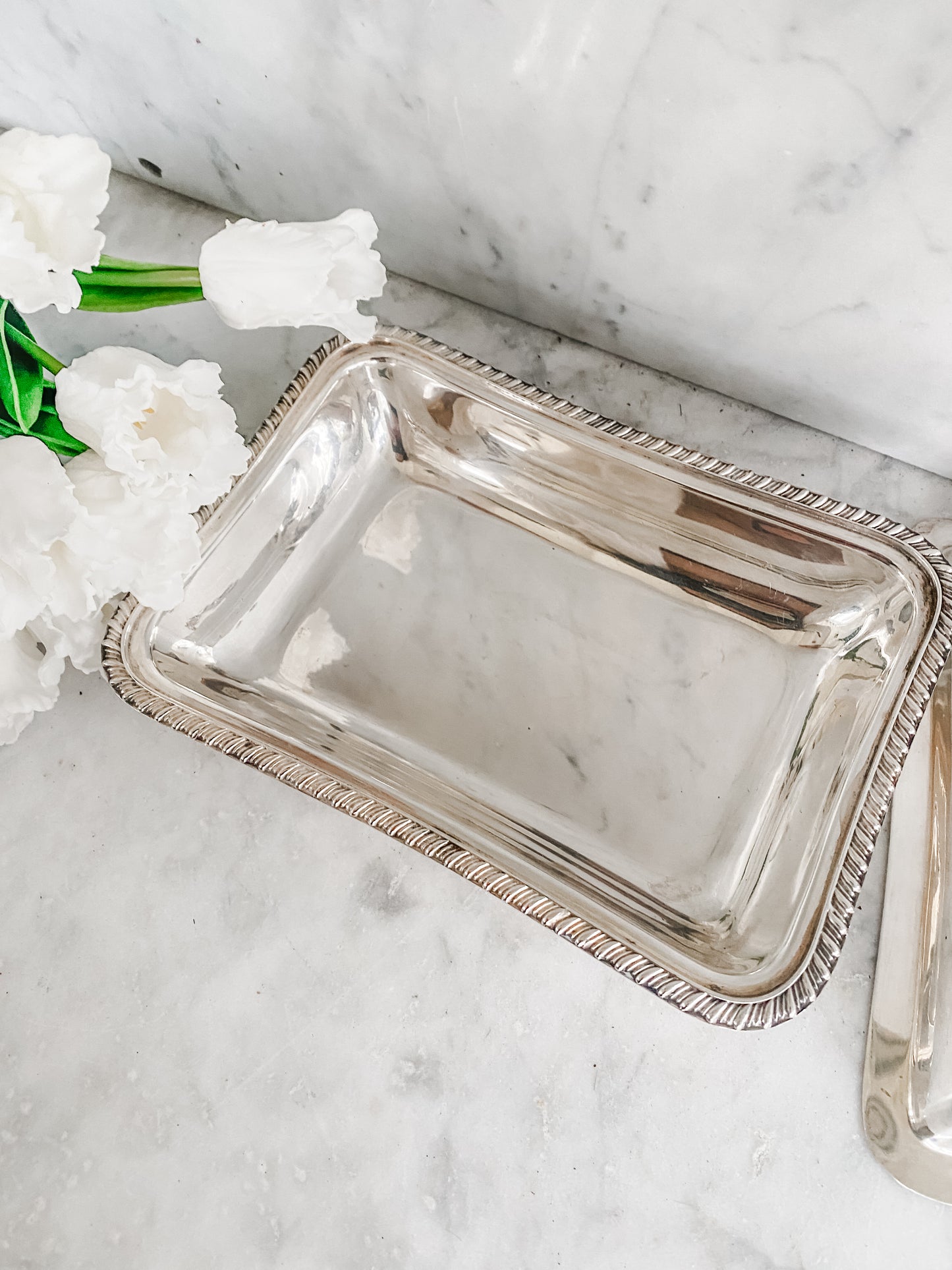 Miniature Covered Sheffield Dish with Rope Edge