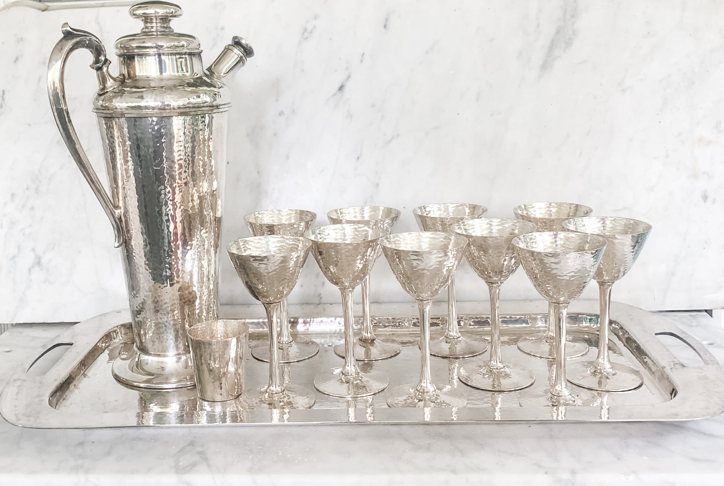 Fabulous Complete 1910's-1920's Meriden Cocktail Set