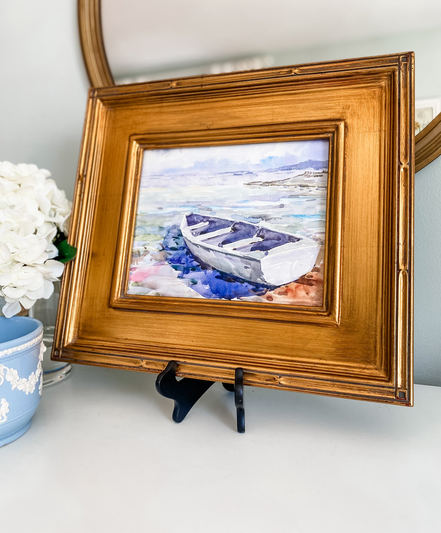 Original Watercolor Boat Painting