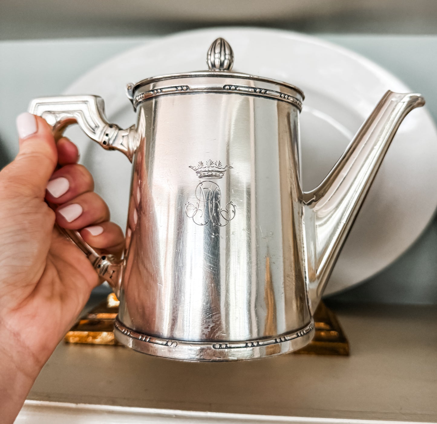 Elegant Small French Antique Coffee Pot