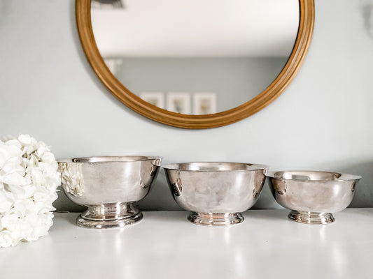 Set of 3 Vintage Revere Bowls
