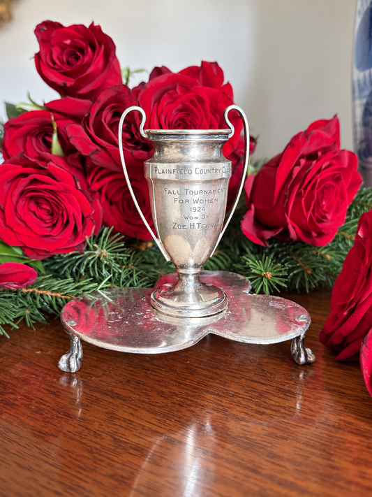 Antique 1924 Sterling Silver Women's Golf Trophy – Plainfield Country Club
