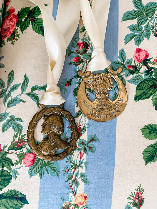 Set of 2 Horse Brass