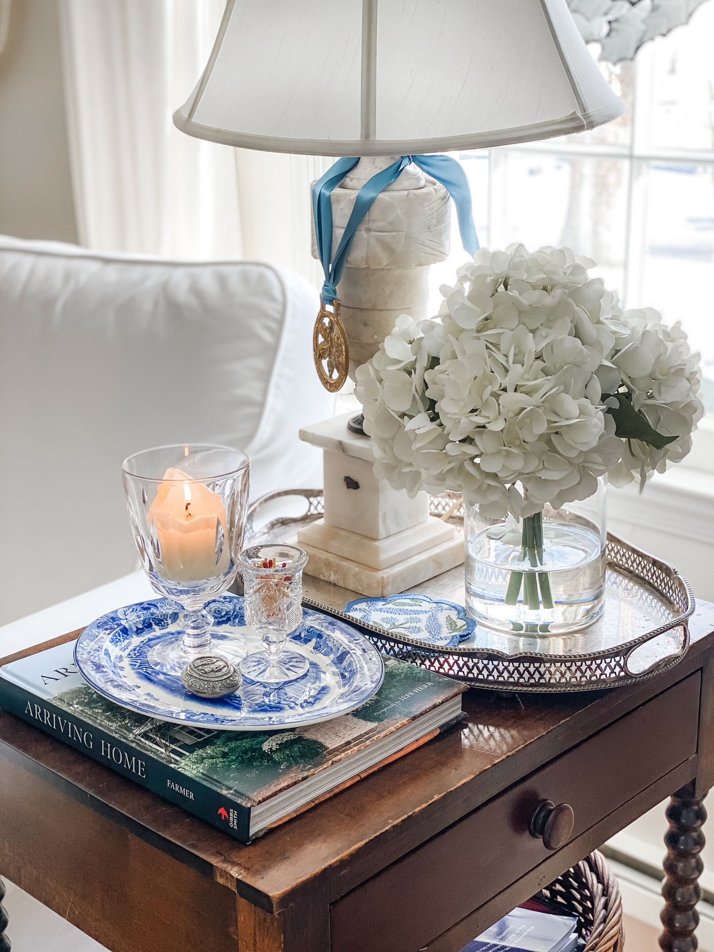 Vintage Marble Lamp (C.)