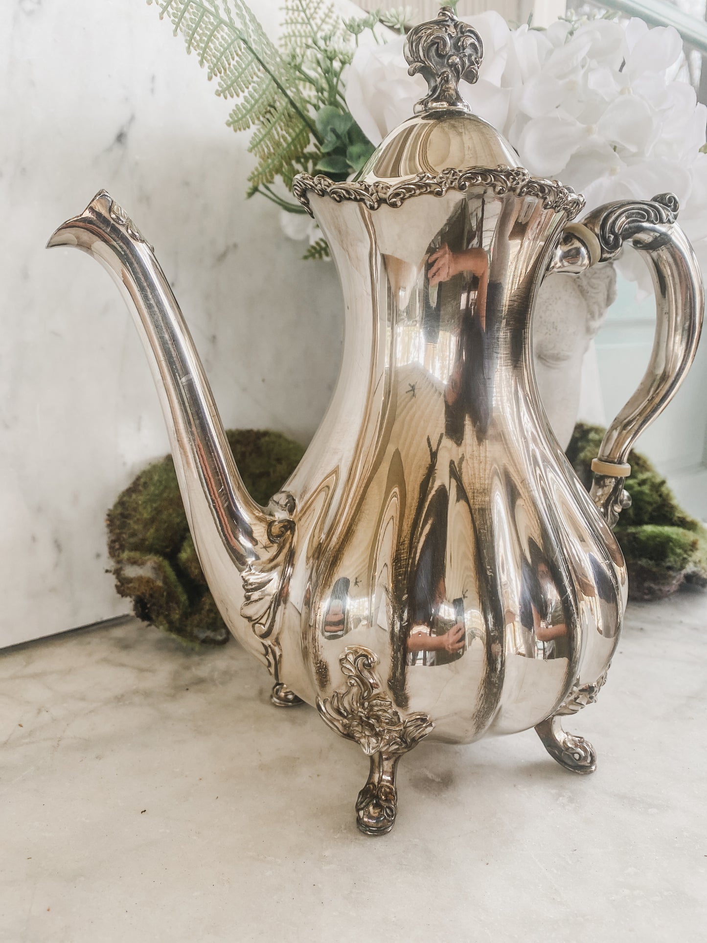 Antique Quadroupleplate Teapot by Wilcox