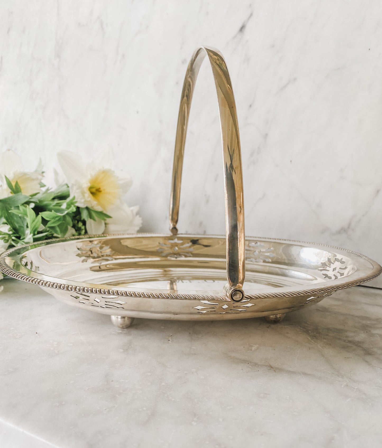 English Pierced Starbust Basket