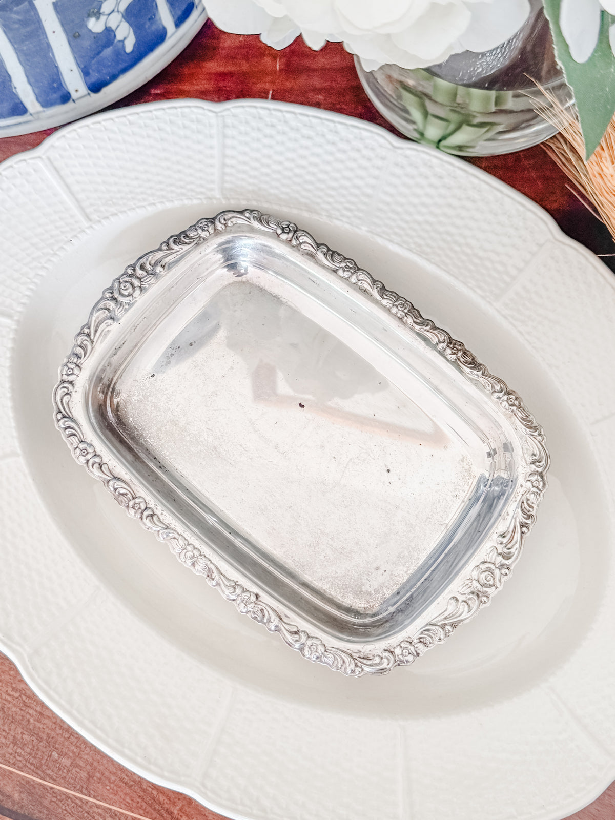 Pair of Ornate Petite Vintage Trays