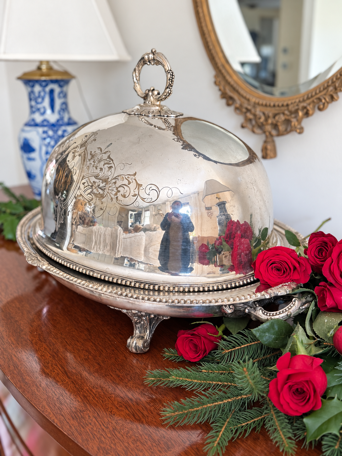 Exceptional Victorian Silver-Plated Meat Dome & Warming Platter