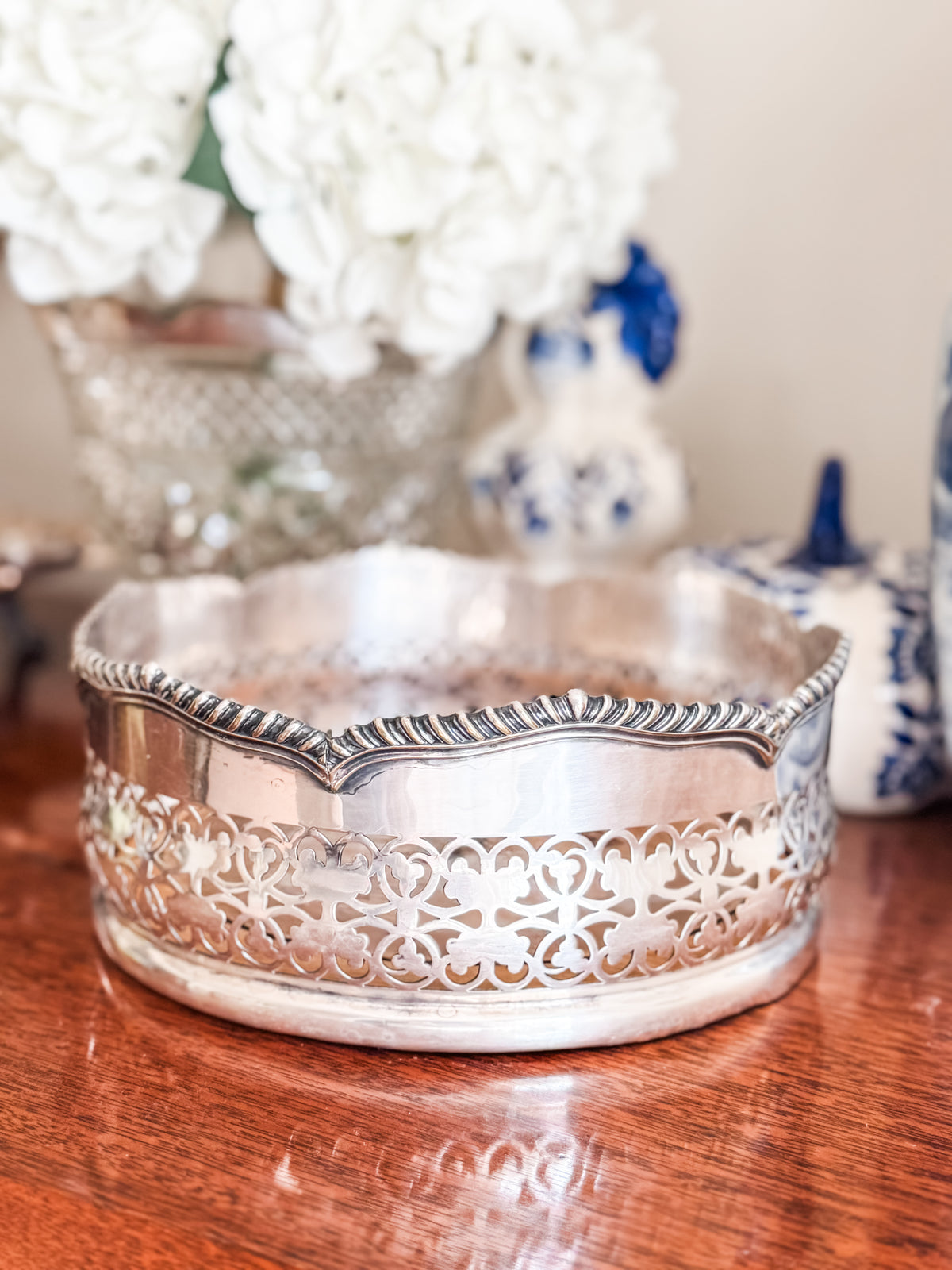 Extra-Large Antique Tray or Wine Coaster — Likely Old Sheffield Plate