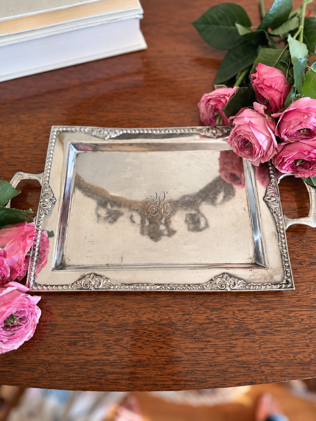 Antique Derby Silver Company Tray