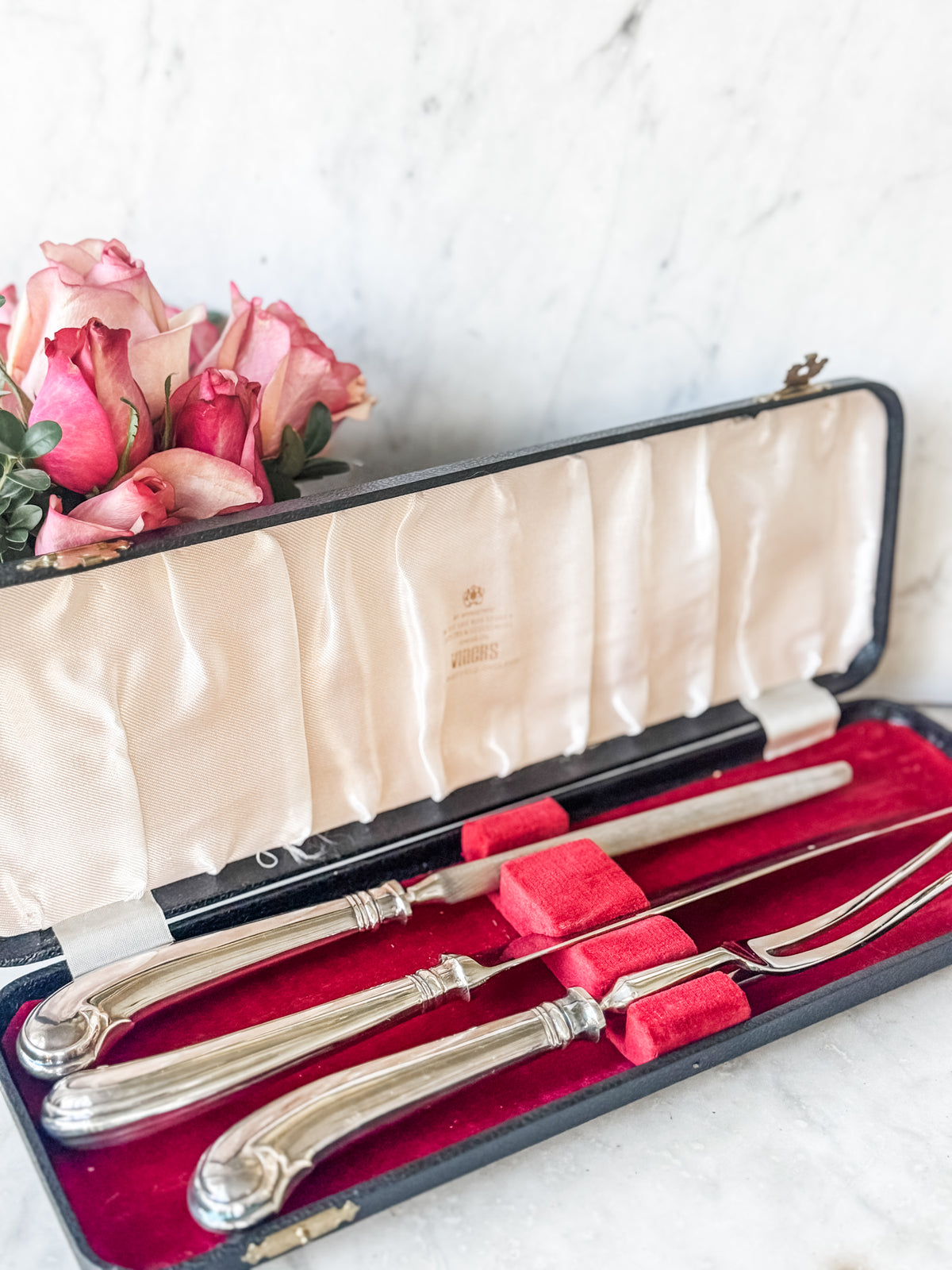Vintage 1960s Viners of Sheffield Boxed Carving Set