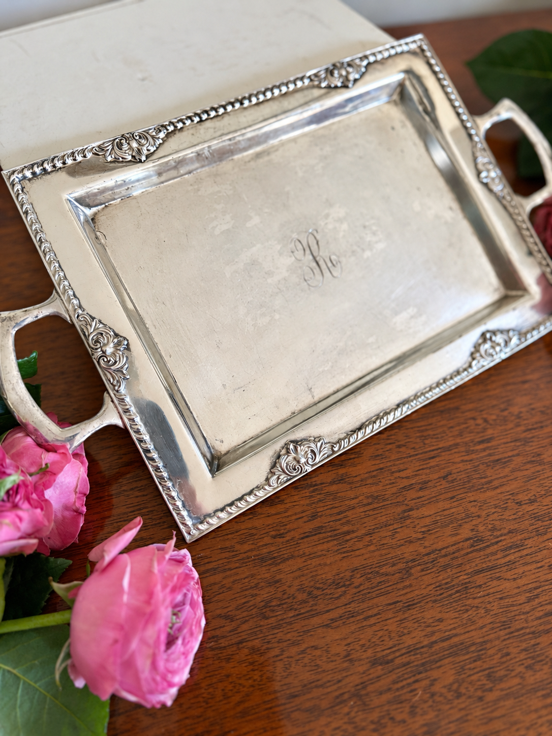Antique Derby Silver Company Tray