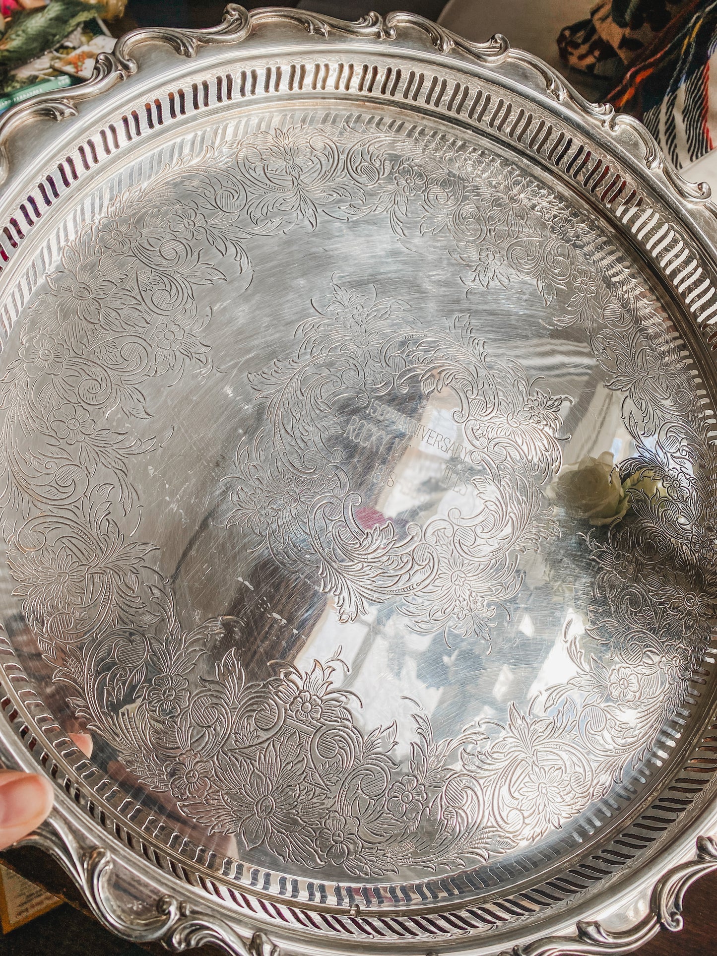 Lovely Vintage Gallery Tray