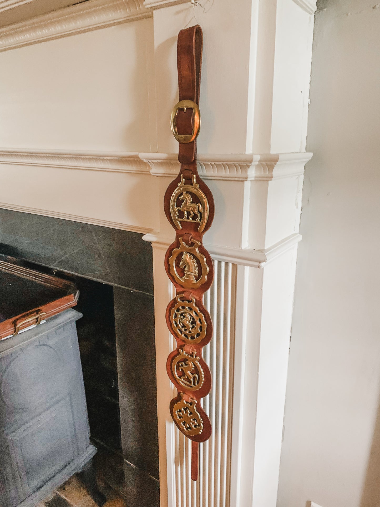 Antique Horse Brass Strap