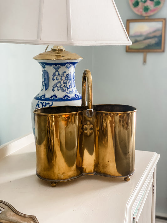Fleur De Lis Copper Wine Caddy