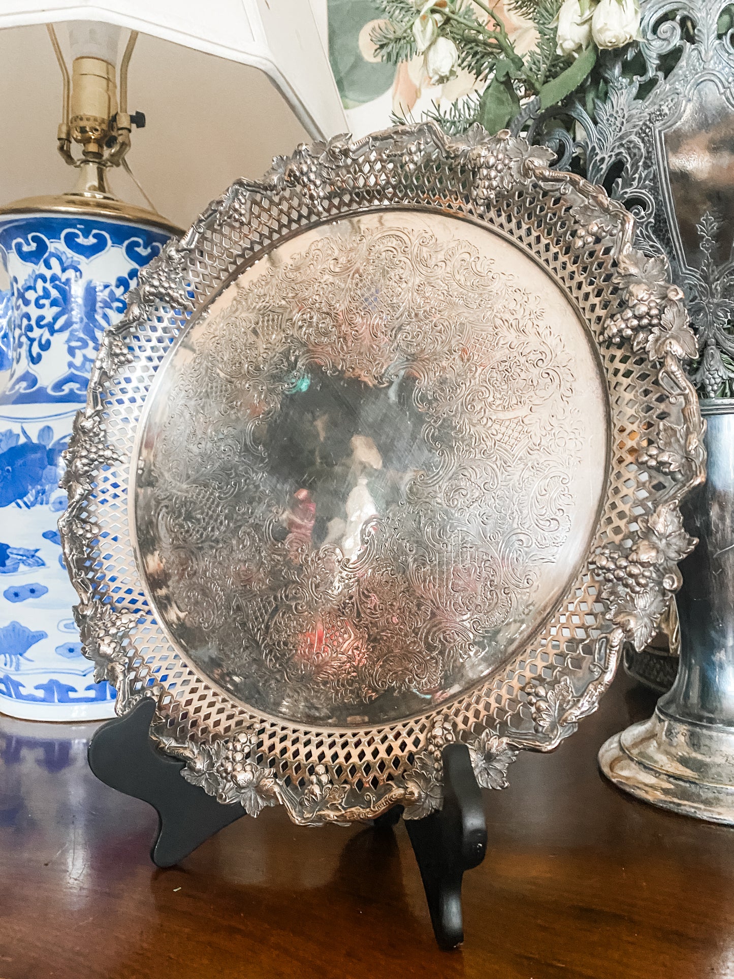 Early 1900's Barker Ellis English Pierced Tray