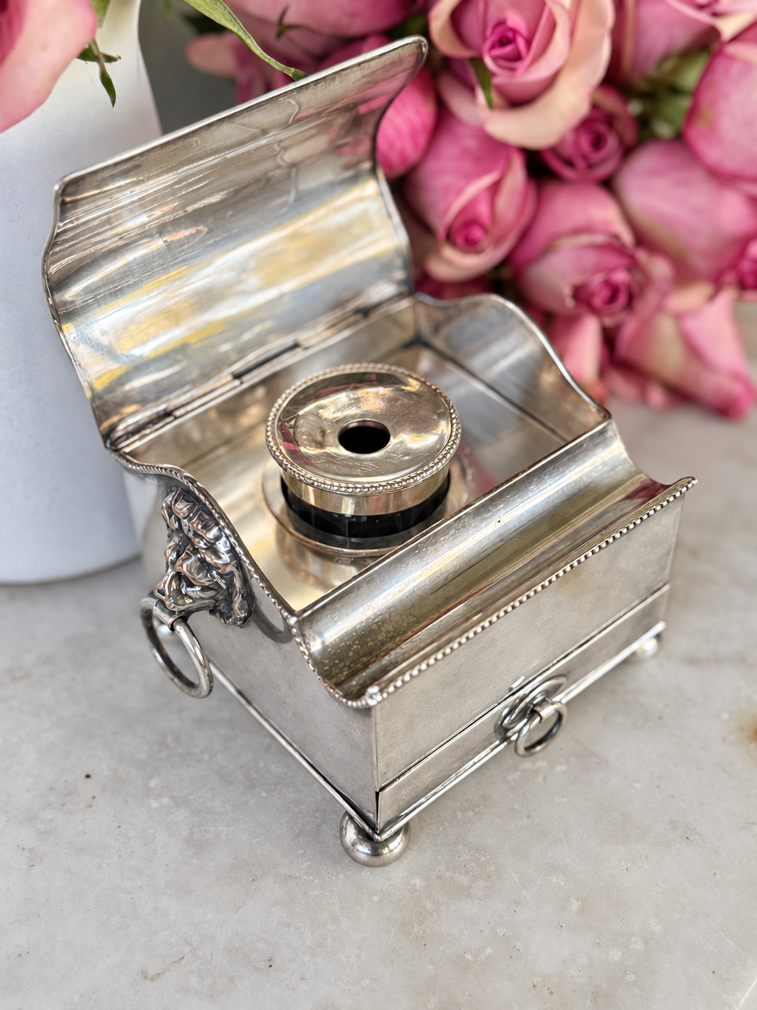 Antique Inkwell Made in Sheffield England