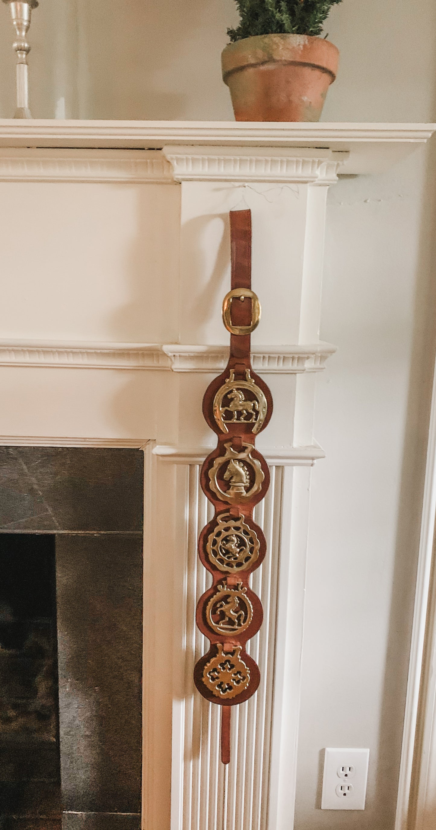 Antique Horse Brass Strap