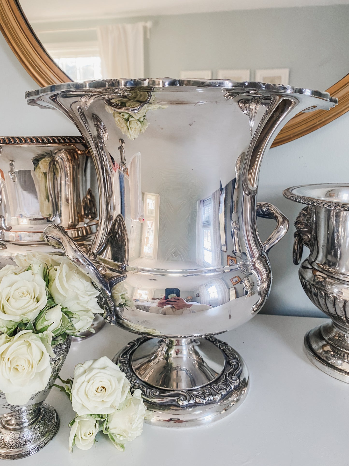 Extremely Fine Antique Victorian English Silver Champagne Bucket