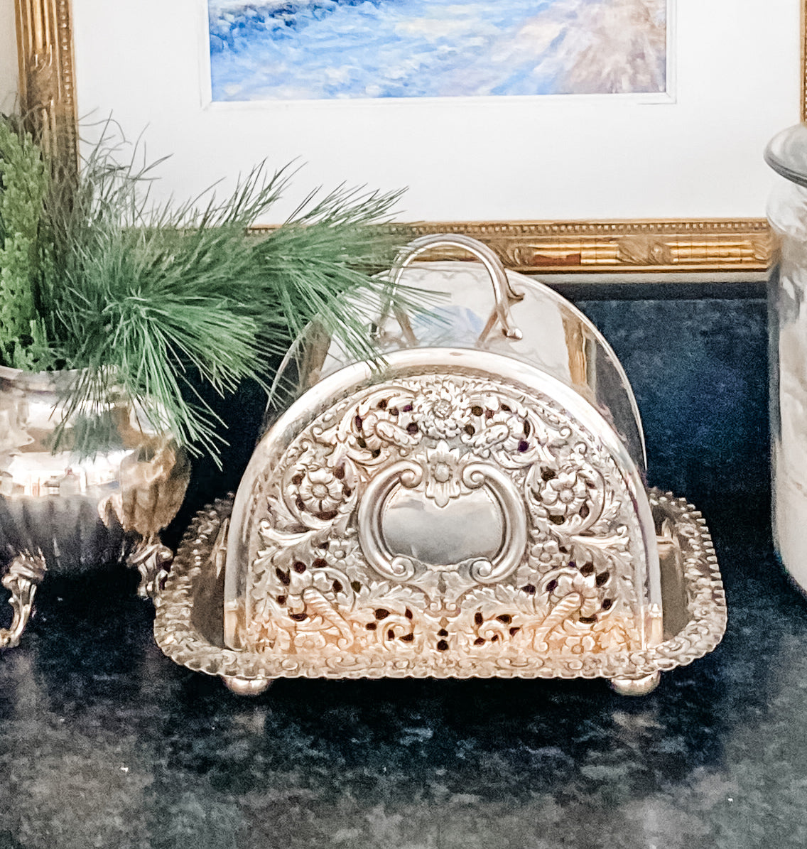 Exceptional Victorian Silver-Plated Cheese Dish, England, Circa 1890