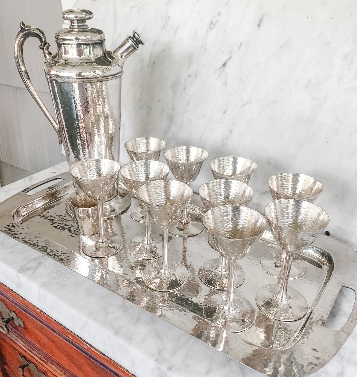 Fabulous Complete 1910's-1920's Meriden Cocktail Set