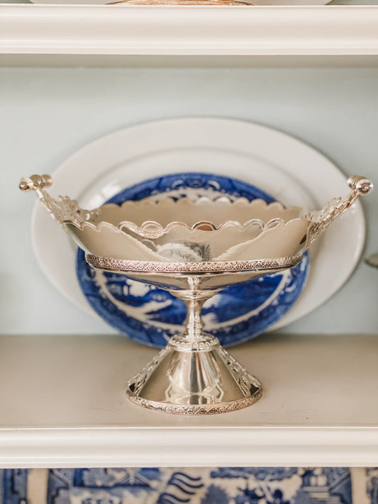 Exquisite Antique Pedestal Centerpiece