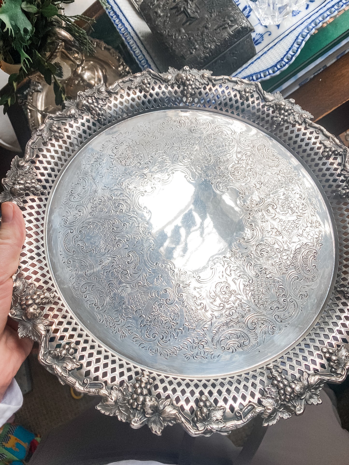 Early 1900's Barker Ellis English Pierced Tray