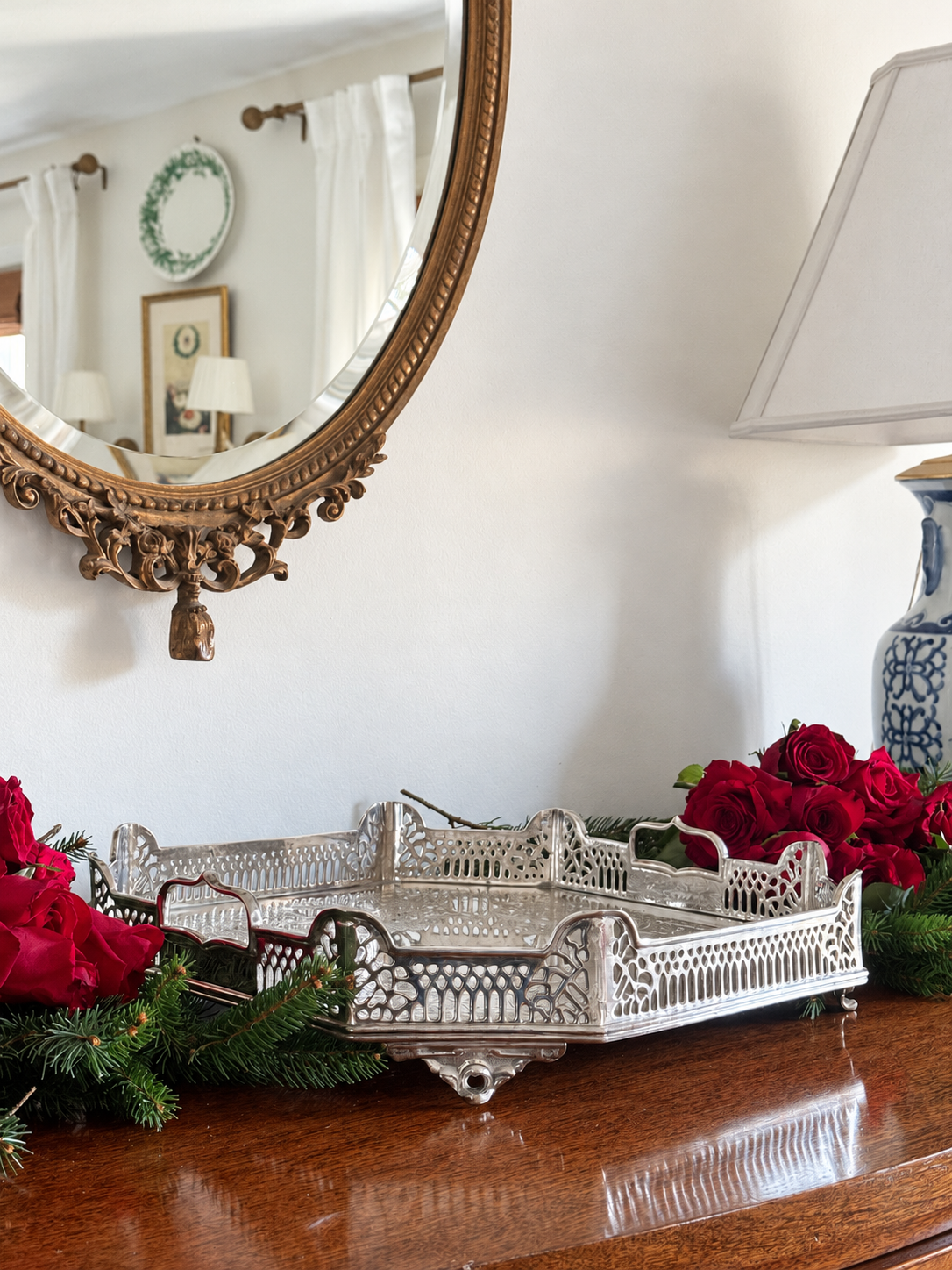 Gallery Tray with Pierced Rail