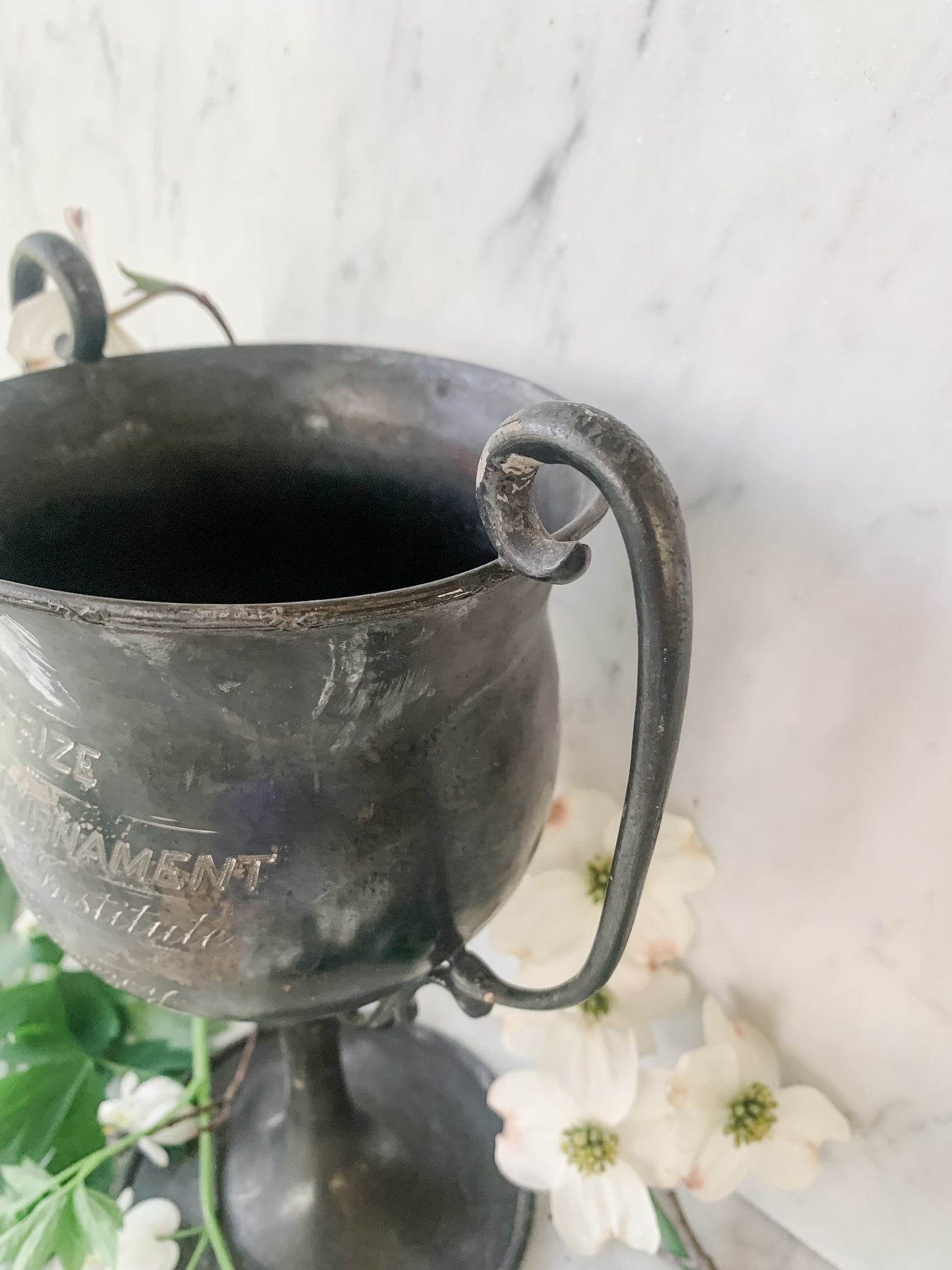 Antique 1906 Handball Trophy, Britannia Plate