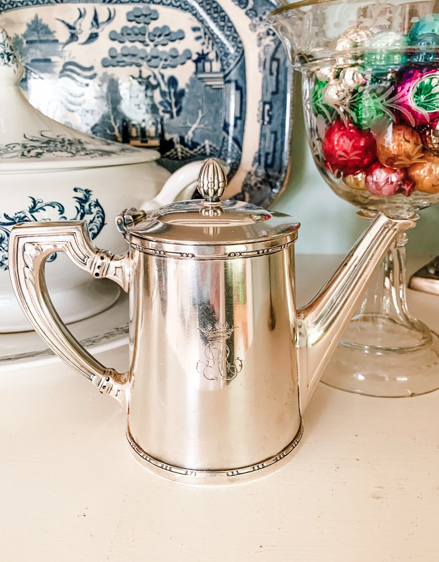 Elegant Small French Antique Coffee Pot