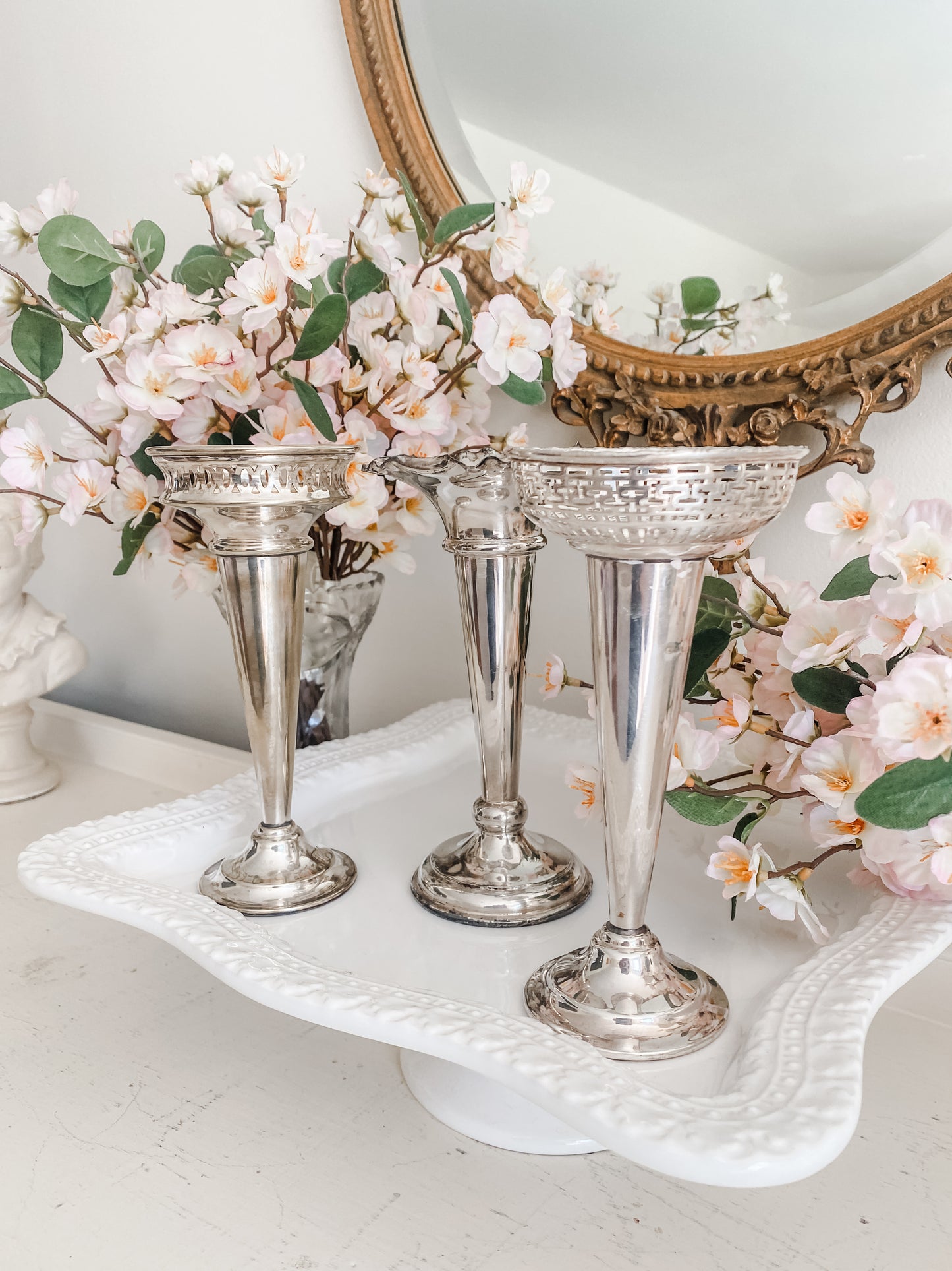 Grouping of 3 Antique Vases