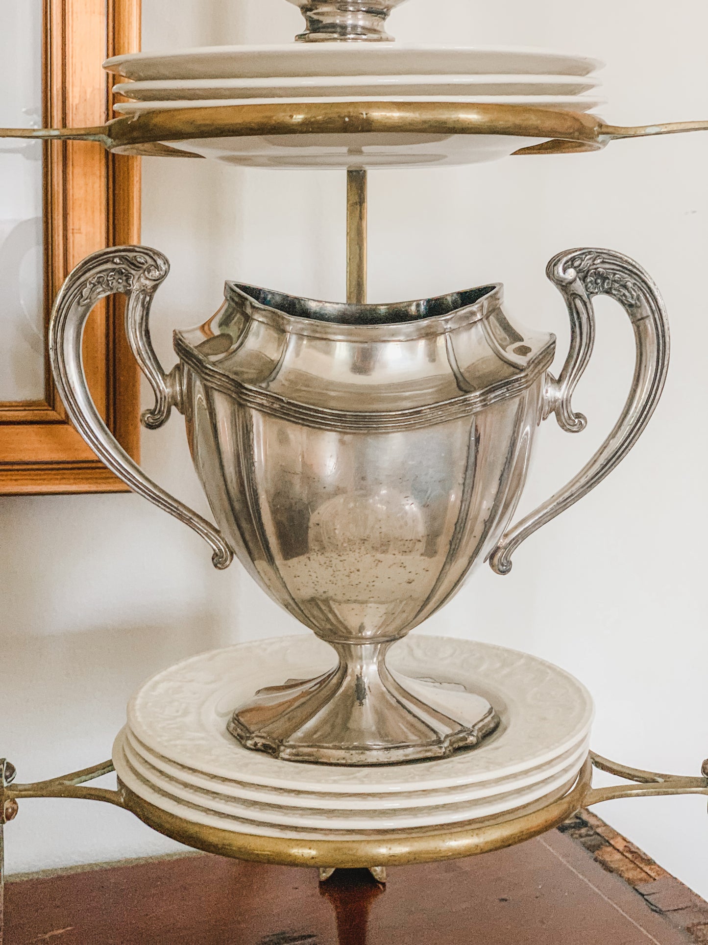 Antique Trophy Sugar Bowl Vase
