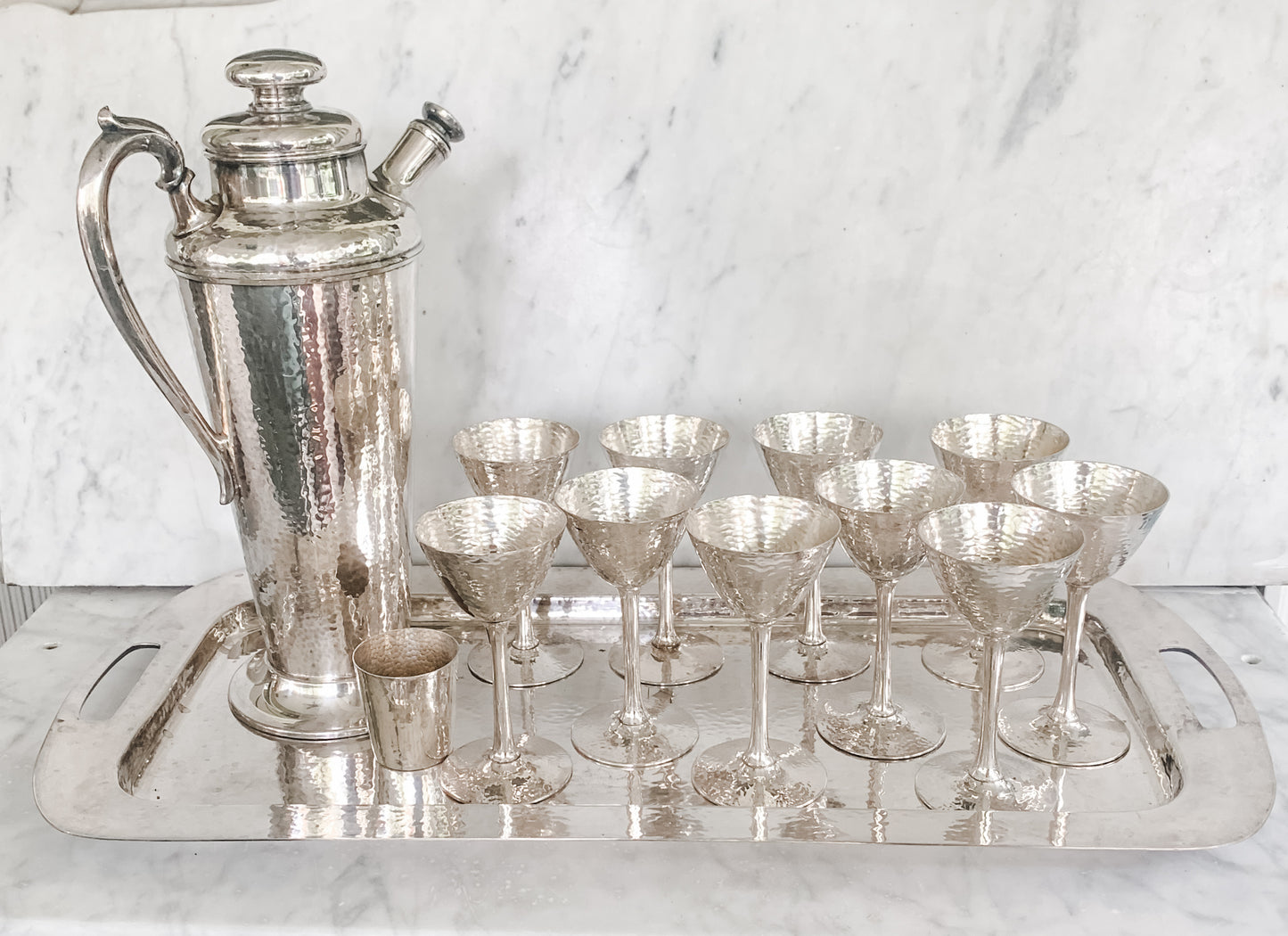 Fabulous Complete 1910's-1920's Meriden Cocktail Set