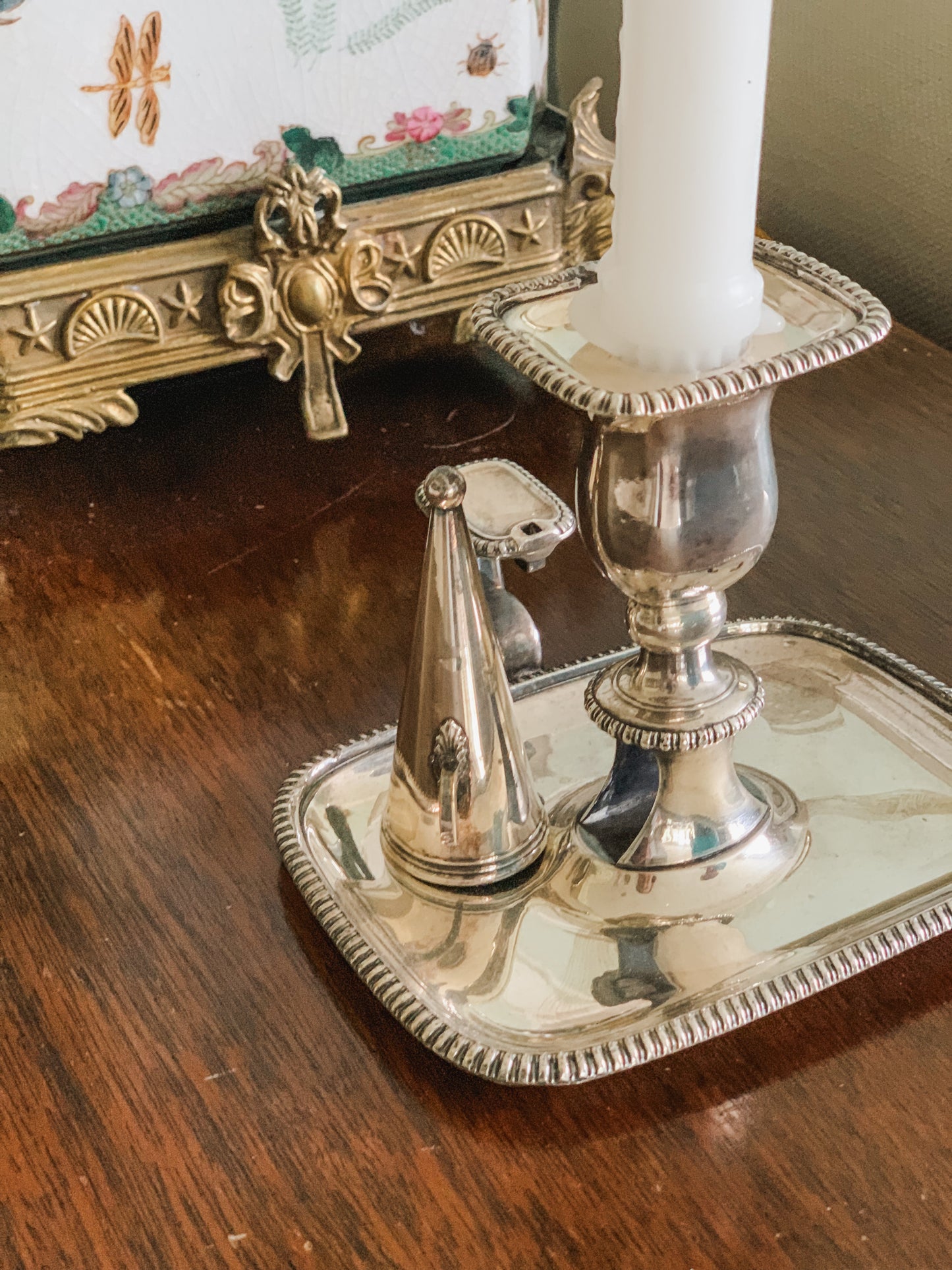 Late 1700's - Early 1800's Old Sheffield Plate Chamberstick Set