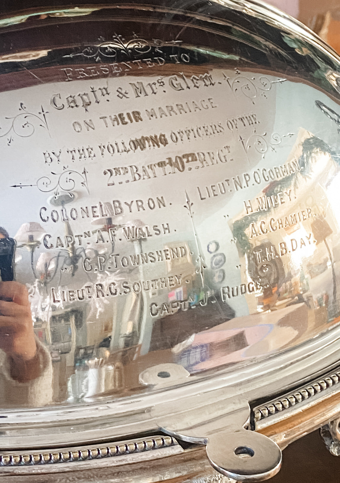 Historic British Military Presentation Rolling Dome Server, Victorian Era