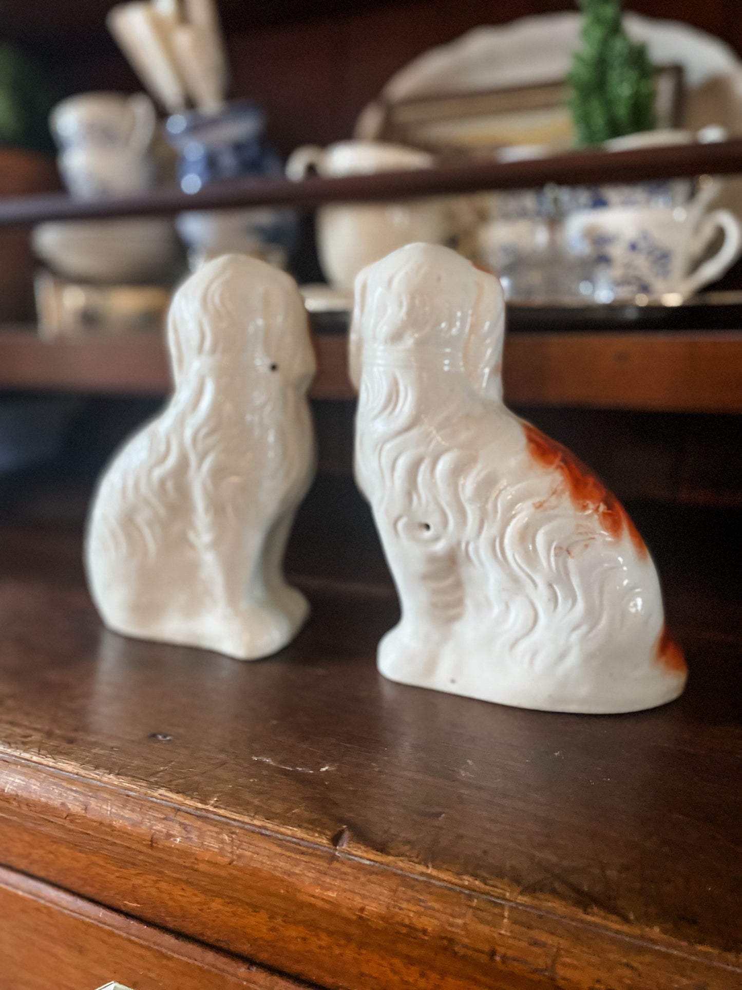 Pair of Antique Staffordshire Spaniels
