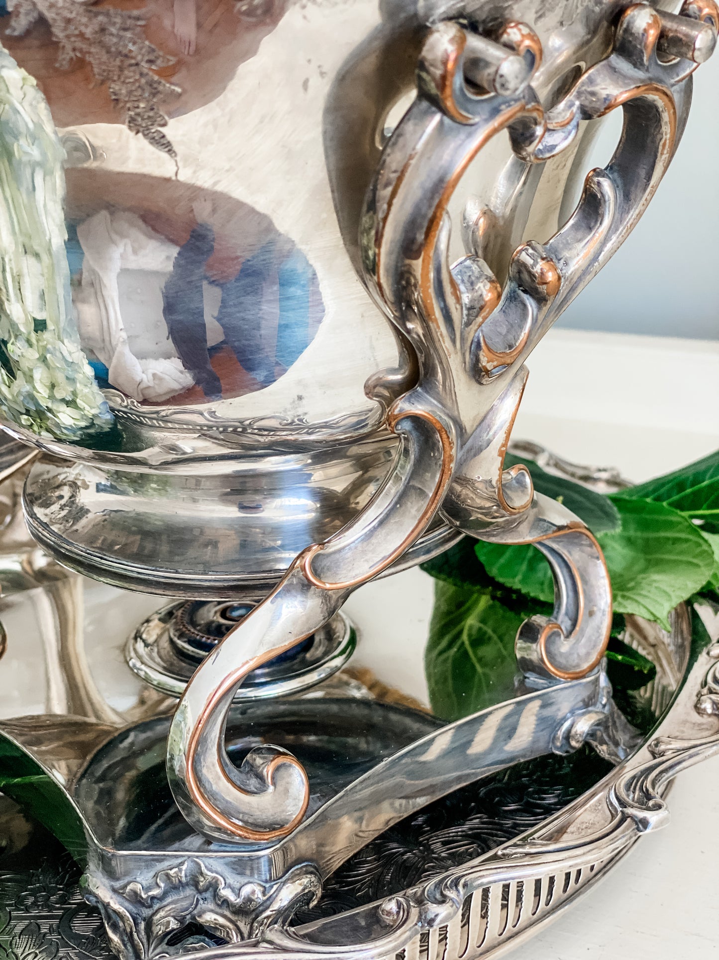 Beautiful Antique Teapot on Stand
