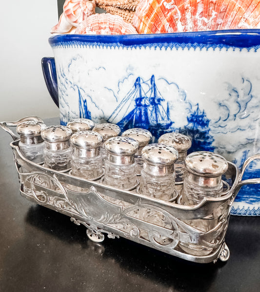 Antique Meriden Salt Service Circa 1905