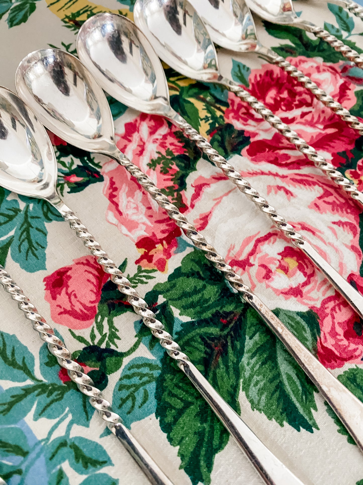 Set of 10 Antique Rogers & Milton Iced Tea Spoons