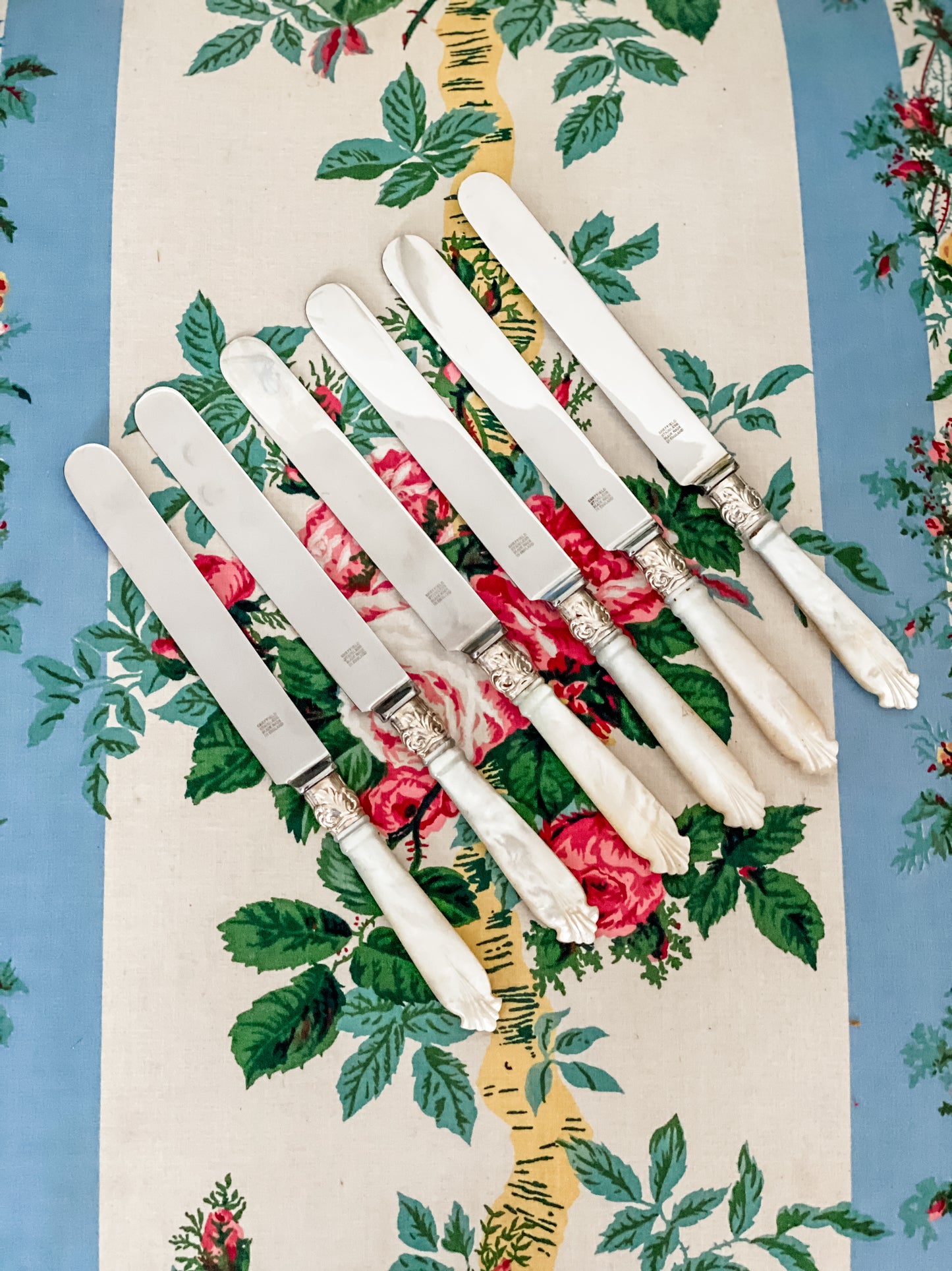 Set of 6 Mother of Pearl Handled Knives