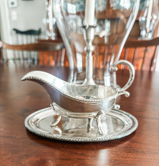 English Silver on Copper Gravy Boat